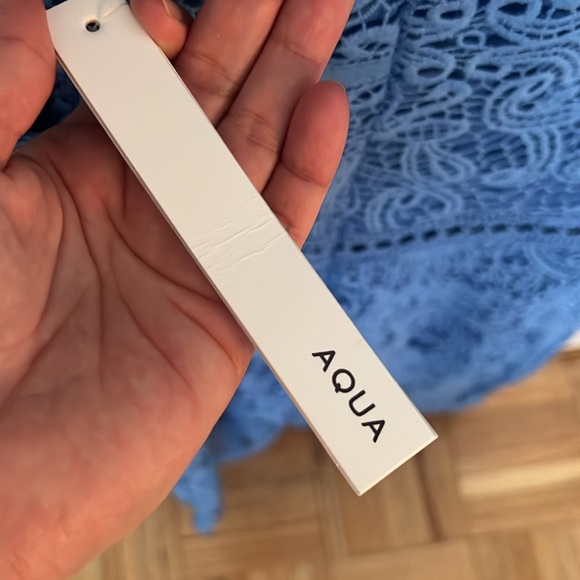 Aqua Lace Sheath Dress - Picture 8 of 10